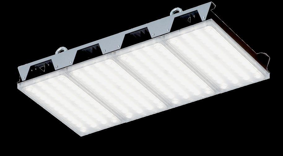 Wyposażona została w wysokiej mocy panele LED z kloszami z poliwęglanu: transparentnym lub opalizowanym o bardzo wysokiej przepuszczalności światła widzialnego na poziomie 93%.