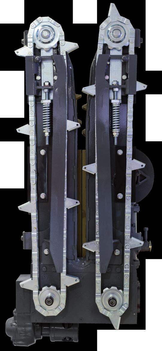 Wytrzymałość i niezawodność Rotory nożowe Każdy rotor posiada 6 różnej długości noży ze