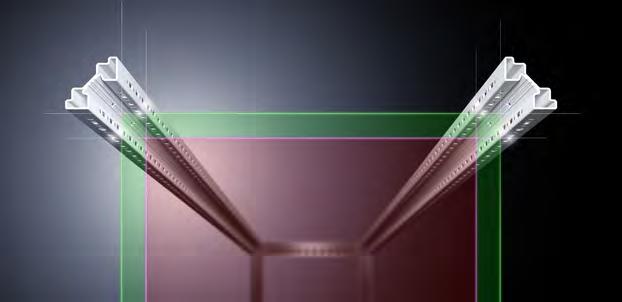 Dwa symetryczne poziomy z identyczną siatką wymiarową na szerokości i głębokości