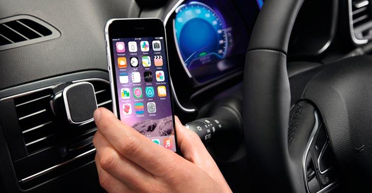 na smartfona - na wywietrznik - magnetyczny Korzystaj w pełni i bezpiecznie ze swojego smartfona w czasie jazdy.