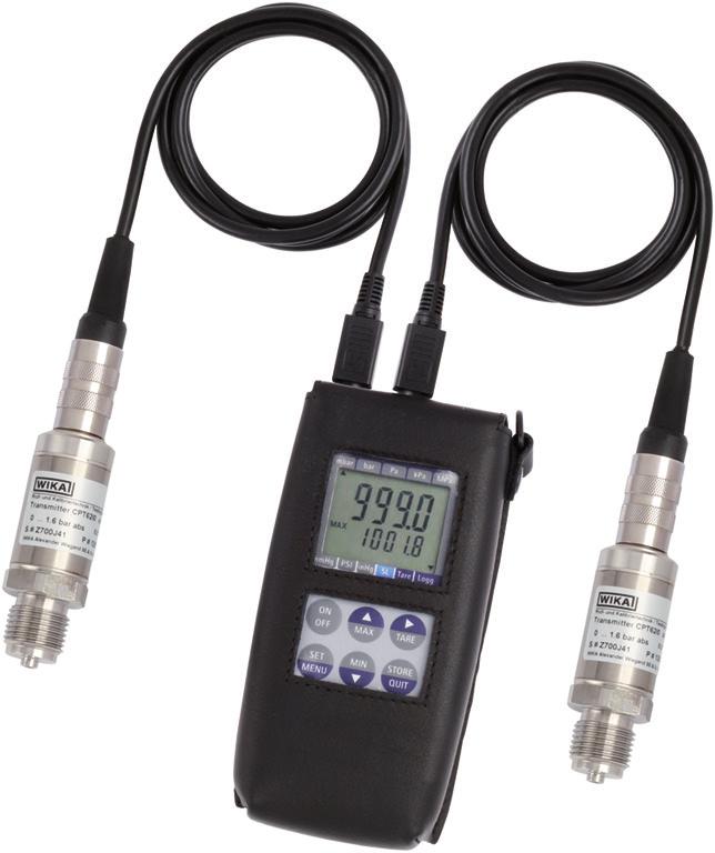 dokładność DKD/DAkkS Przetworniki do tlenu Akcesoria Przyłącze Różne przyłącza ciśnieniowe Szybkozłącze procesowe MINIMESS Interfejs kablowy Interfejs kablowy USB lub RS-232 Generowanie ciśnienia