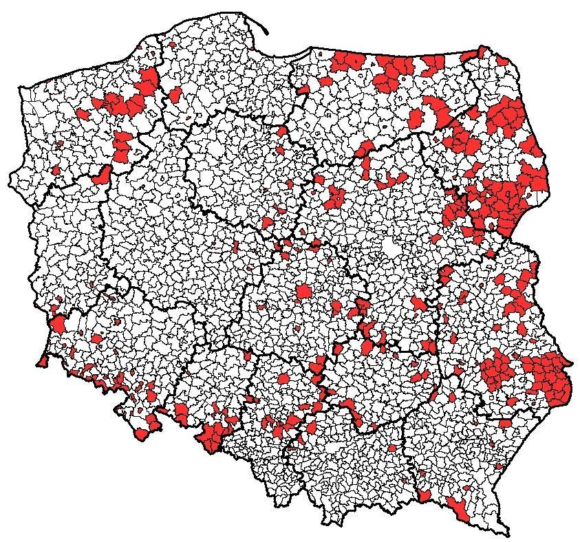 PROGNOZOWANE ZMIANY LICZBY LUDNOŚCI DO 2030 R.