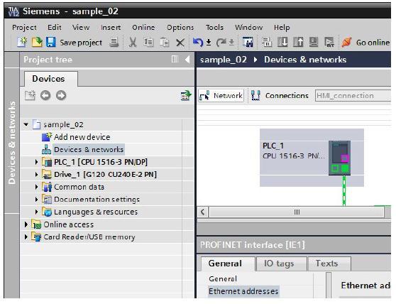 Sterowanie napędem poprzez PROFINET Zapisywanie i wczytywanie do systemu docelowego 8.