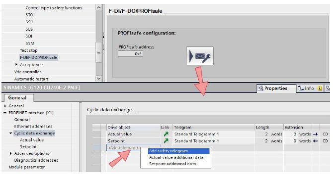 Safety Integrated Uruchomienie funkcji rozszerzonych 9.5.5 Konfiguracja PROFIsafe PROFIsafe W tym przykładzie Safety Integrated zostanie skonfigurowane przy użyciu PROFIsafe.