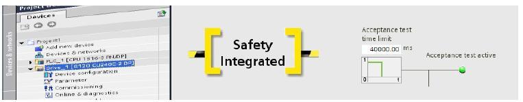 Safety Integrated Akceptacja funkcji safety 9.6 Akceptacja funkcji safety Test akceptacji Test akceptacji napędu jest częścią testu akceptacji całego urządzenia czy systemu.