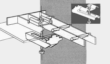 Uchwyty mocujące kraty i stopnie Do mocowania krat pomostowych i stopni schodów STOLMEX do konstrukcji oraz łączenia ich między sobą należy stosować zestawy elementów mocujących pokazane na rys.