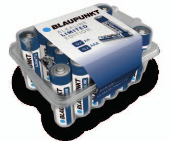Baterie alkaliczne Blaupunkt spełniają najwyższe wymagania jakościowe.