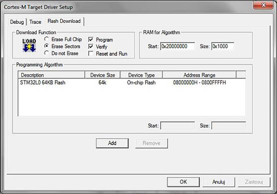 Następnie dołączamy wszystkie pliki z folderu Drivers/STM32L0xx_ HAL_Driver/Src do grupy HAL Drivers. 16. Znajdujemy plik system_stm32l0xx.