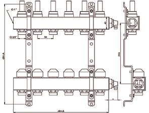 rozdzielacza. 1 2 3 4 5 6 7 Rozdzielacze ogrzewania podtynkowego 3THERMO System 3thermo to typowy układ obwodowy, analogiczny jak w ogrzewaniu podłogowym.