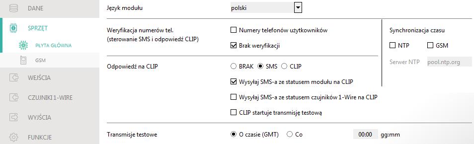 SATEL GPRS-A 21 Weryfikacja numerów telefonów (sterowanie SMS i odpowiedź na CLIP) Numery telefonów użytkowników jeżeli opcja jest włączona, sterowanie SMS jest możliwe tylko z telefonów użytkowników