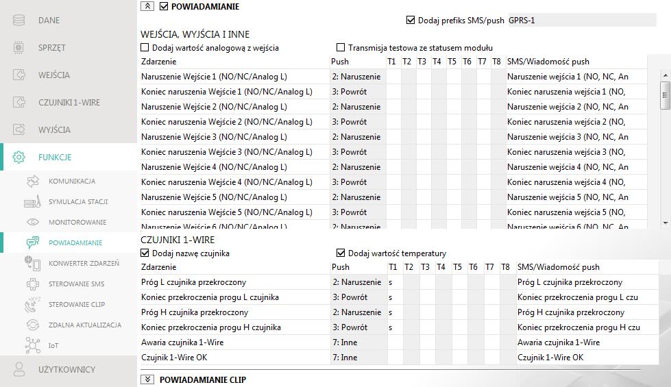 SATEL GPRS-A 37 Dodaj wartość temperatury jeżeli opcja jest włączona, wiadomość SMS o stanie czujnika zostanie uzupełniona o informację o aktualnej temperaturze zarejestrowanej przez czujnik. Rys. 28.