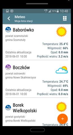 Jak korzystać z modułu Meteo? 5 Moduł Meteo umożliwia dostęp do danych, które podają stacje meteorologiczne działające na terenie województwa wielkopolskiego.