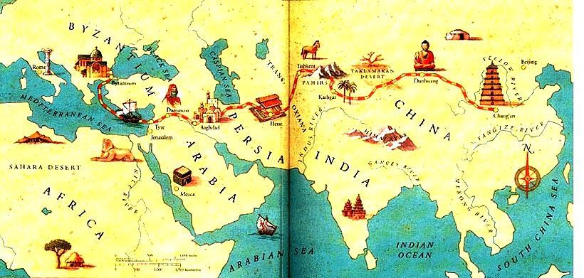 Przez to Europejczycy nie mogli używać Jedwabnego Szlaku (Silkeveien) jako drogi handlowej (handelsvei) do Azji.