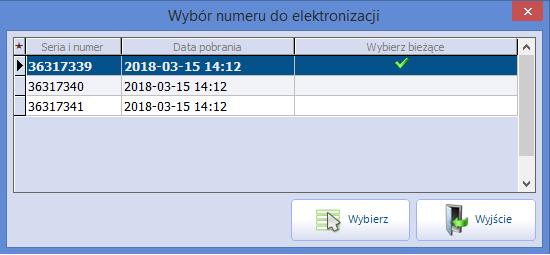 Wystawienie zwolnienia lekarskiego e-zla Do wystawianego zwolnienia lekarskiego zostanie przyporządkowana wybrana seria i numer e-zla, i z tymi danymi elektroniczne zwolnienie zostanie przekazane do