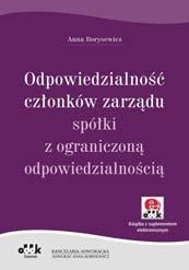 Dodatkowo w książce wzory przydatnych dokumentów: umowa spółki, wzory uchwał, zaproszeń na zgromadzenia, protokołów, wniosków sądowych także w edytowalnej wersji w formacie MS Word. 244 str.