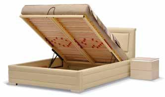 łóżka z pojemnikiem z podwójną belką środkową zapewniającą bardzo stabilne, a jednocześnie wyjątkowo elastyczne podparcie dla materaca.