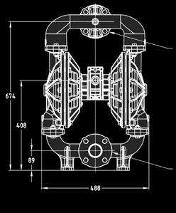 nominalna 479 l/min = 287 m 3 /h 74 m ssanie z membranami