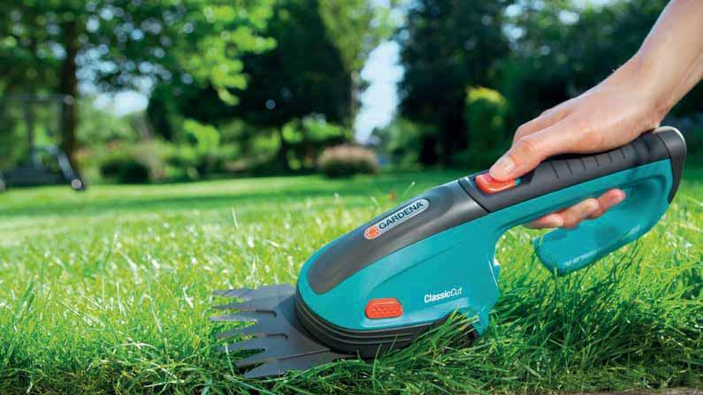 GARDENA akumulatorowe nożyce do trawy Precyzyjne przycinanie trawników i krzewów z zasilaniem akumulatorowym.