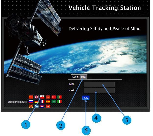 PLATFORMA WWW Urządzenie możemy lokalizować za pomocą strony internetowej po zalogowaniu: http://www.zg666gps.com 1. Należy wybrać język polski 2.