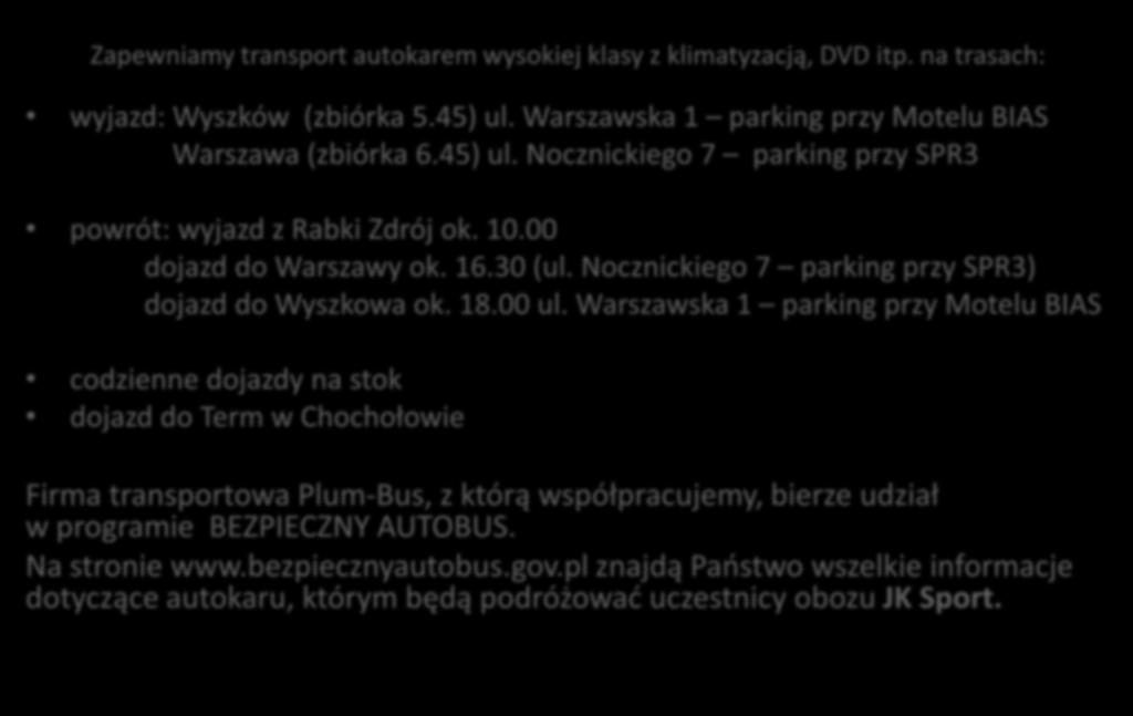 Nocznickiego 7 parking przy SPR3) dojazd do Wyszkowa ok. 18.00 ul.