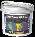 Linia REMONT GOTOWA GŁADŹ REMONTOWA 953 NOWOŚĆ Gotowa gładź wewnętrzna, do 2 mm Gotowa do użycia biała, elastyczna gładź do szpachlowania ścian i sufitów wewnątrz pomieszczeń.
