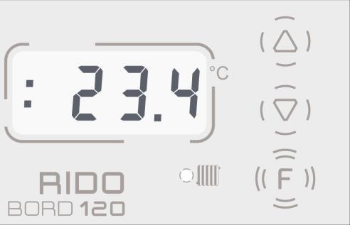 Po ustawieniu żądanej temperatury i odczekaniu 3 seknud urzadzenie zapisze wprowadzone zmiany i automatycznie wróci do wyświetlania aktualnej temperatury obiegu. 4.