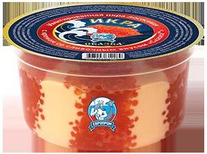 "Caviar Tale" naśladował kawior z łososia z kremem o kremowym smaku Kod kreskowy: 4607003612269 Wymiary