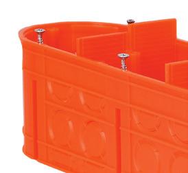 installations boxes Orange series, multipole brick wall boxes
