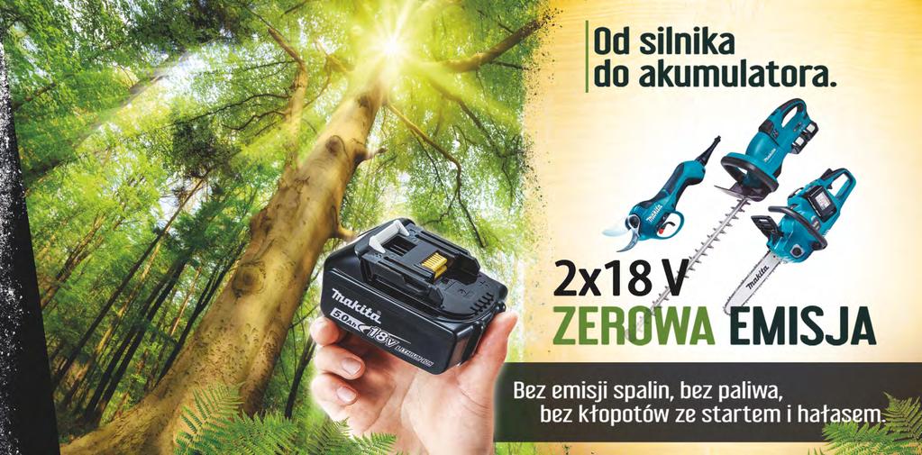 Stosowane technologie LITHIUM-ION Nasze akumulatory 10.8 V, 14.4 V, 18 V, 36 V umożliwiają pracę przy zerowej emisji spalin oraz hałasu.