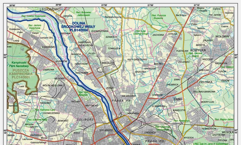 3 1. Opis projektu Obszar projektu stanowi odcinek obszaru NATURA 2000 Dolina Środkowej Wisły