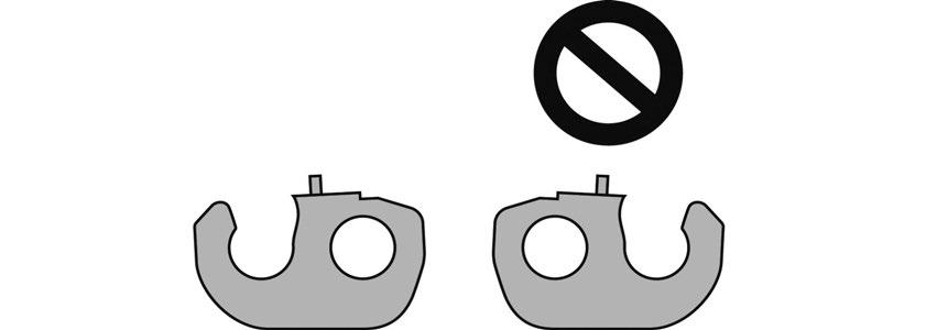 (A) Szerokie rozmieszczenie rowków (lewe ramię mechanizmu korbowego) (B) Szerokie rozmieszczenie rowków (oś) Umieścić podkładkę w konfiguracji potrójnej rowerów szosowych oraz w konfiguracji