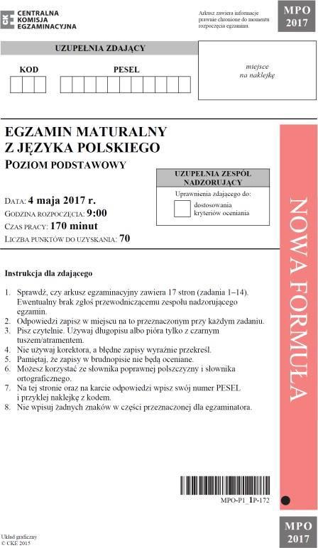 Do przeprowadzenia egzaminu maturalnego z matematyki wykorzystuje si Wybrane wzory matematyczne (skan okładki poni ej), a do przeprowadzenia egzaminu maturalnego z biologii, chemii i