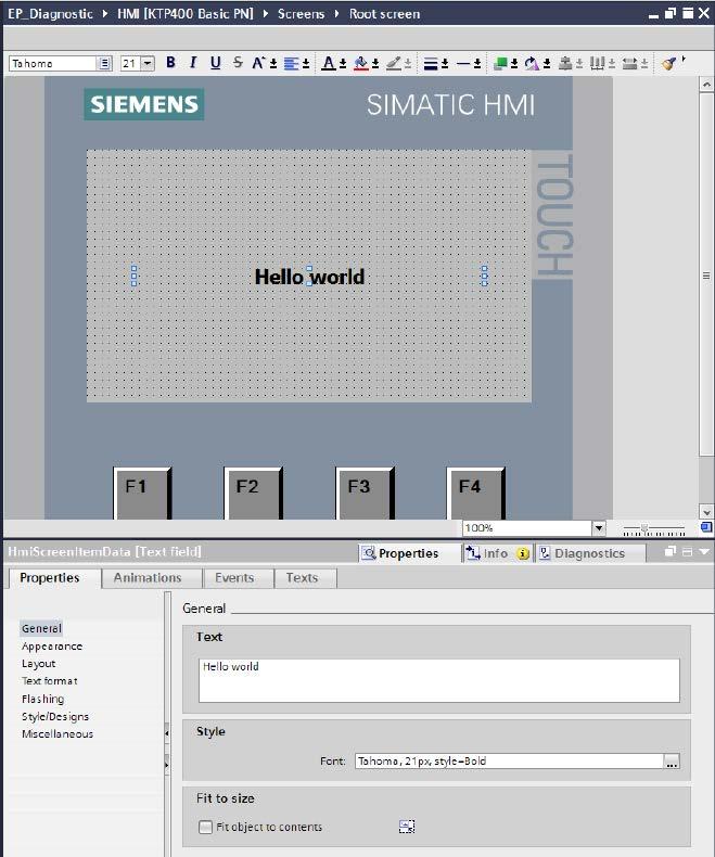 Screen management zakładka pozwala na zarządzanie ekranami i tworzenie nowych. HMI tags tablice tagów działają na podobnej zasadzie, jak w przypadku sterownika PLC.