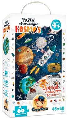 puzzle Puzzle obserwacyjne Kosmos dla dzieci 4+ Cena detaliczna: 39,90 zł Wymiar opakowania: