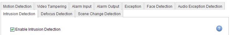 1. Zaloguj się do kamery IP z przeglądarki internetowej i zaznacz pole wyboru wykrywania wtargnięcia, aby je włączyć.