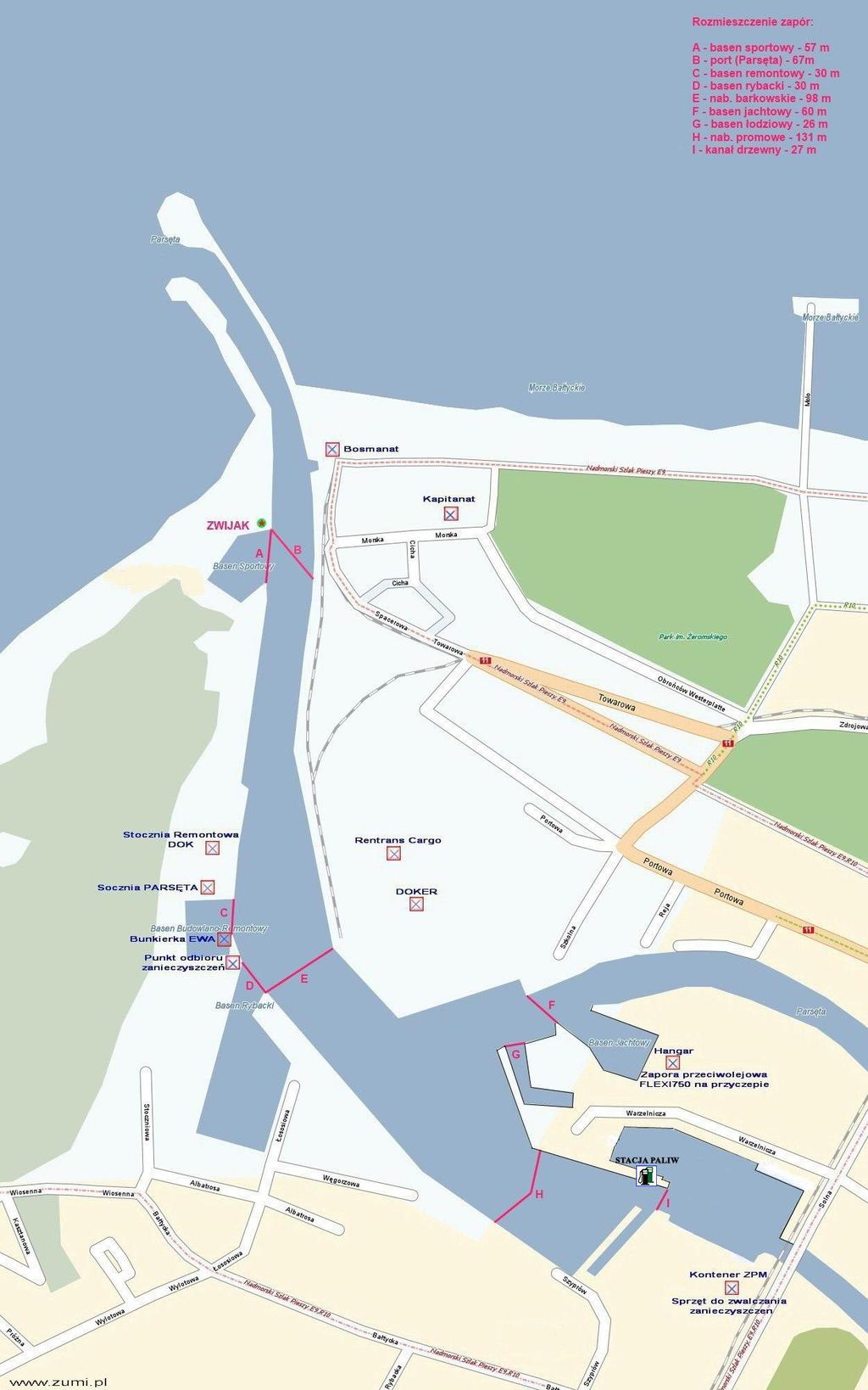 ZAŁĄCZNIK III Mapa portu oraz plan