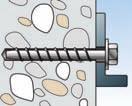 MOCOWANIA DO DUŻYCH OBCIĄŻEŃ/KOTWY STALOWE 143 Śruba do betonu FBS MONTAŻ Rodzaj montażu Montaż wstępny Montaż przelotowy Informacje montażowe Zaleca się stosowanie impulsowej wkrętarki z udarem