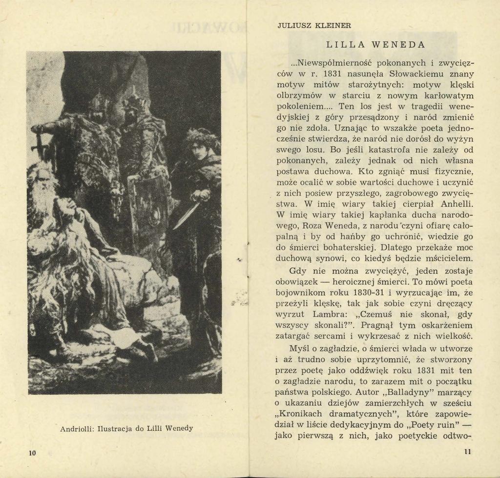 ~... JULIUSZ KLEINER LILLA WENEDA Andriolli: Ilustracja do Lilli Wenedy.Niewspółmierność pokonanych i zwycięz ców w r.