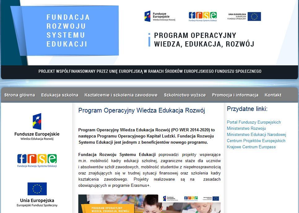 PROGRAM OPERACYJNY WIEDZA EDUKACJA ROZWÓJ (PO WER) Możliwość