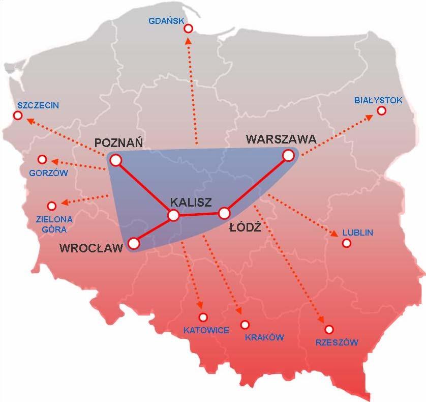 Przedmiot Umowy Przedmiotem Umowy jest opracowanie Studium Wykonalności dla budowy linii kolejowej dużych prędkości (LDP) Warszawa Łódź Poznań/Wrocław. Umowa została podzielone na dwie części: 1.