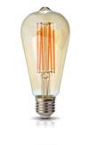 ŹRÓDŁA ŚWIATŁA LIGHT SOURCES LAMPY LED / LED LAMPS LED FG125 6W E27 125 - ledowa ozdobna żarówka dekoracyjna, - kąt rozsyłu światła: 360 stopni. - decorative led lamp, - beam angle: 360 degrees.