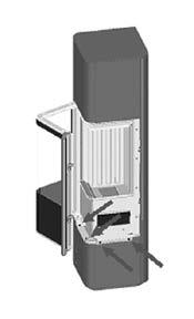 PL Wskazówka dla Redoro S i M Przewód odseparowanego powietrza spalania może zostać podłączony z dołu urządzenia i prowadzony może być do tyłu lub w bok.