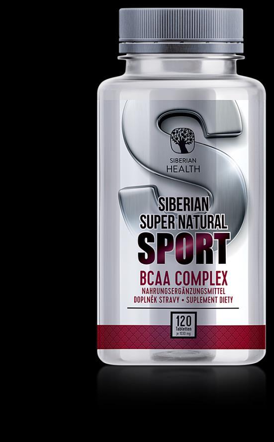 Siberian Supernatural Sport BCAA COMPLEX 500277 Kompleks wspomagający intensywne treningi, zawierający trzy rodzaje niezbędnych aminokwasów, których