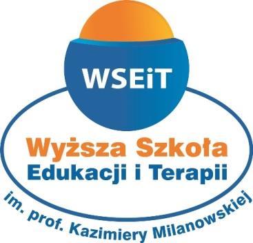 WYŻSZA SZKOŁA EDUKACJI I TERAPII IM. PROF.