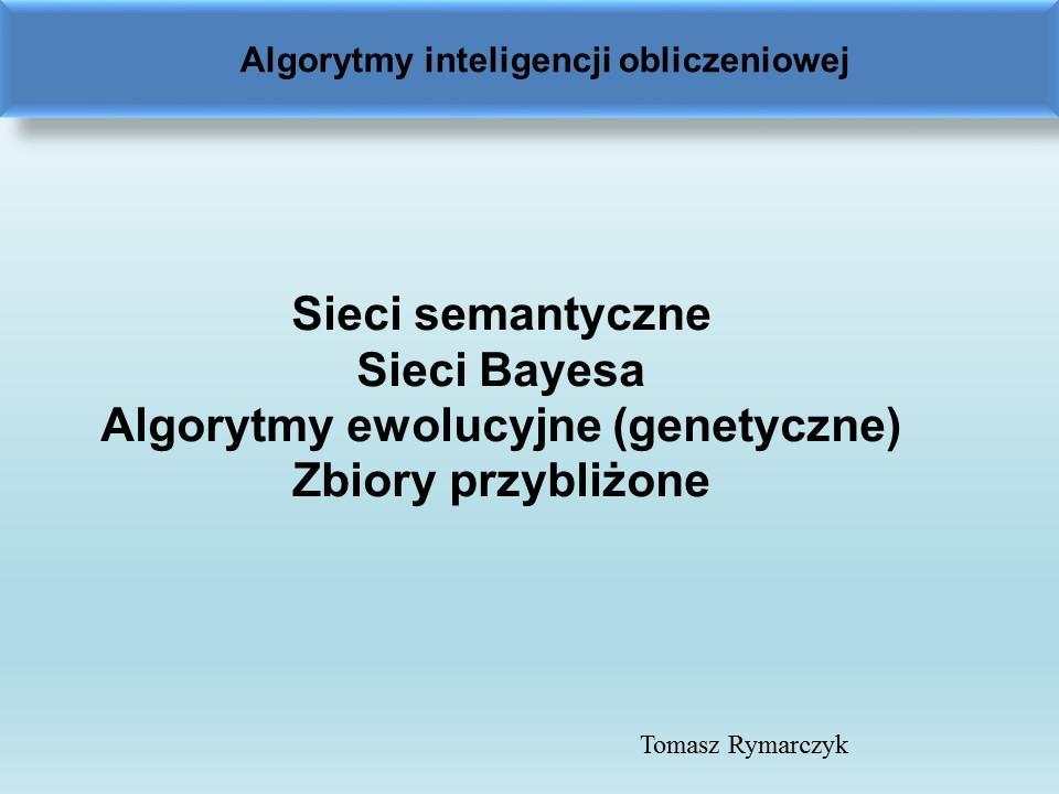 generujących kolejne punkty w przestrzeni rozwiązao wykorzystując zasady analogiczne do właściwych zjawisk ewolucji i dziedziczności.