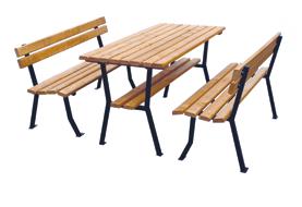 72 stół, ławki Nelia profilowane Meble ogrodowe Nelia Plus 150 FIEM-24-ZNPSS-150 dł. 150, szer. 36, wys. 75 stół dł. 150, szer. 73, wys. 72 fotel wys. 75, szer. 36, dł.