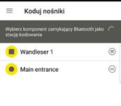 Dodawanie kart, breloków do kluczy i kluczy Combi za pomocą iphone a kodowanie nośników Aktywację specjalnego uprawnienia Tryb konserwacyjny wykonuje się na stronie startowej Home a pośrednictwem