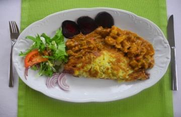 sałatkowy Potato pancakes in Hungarian style, served