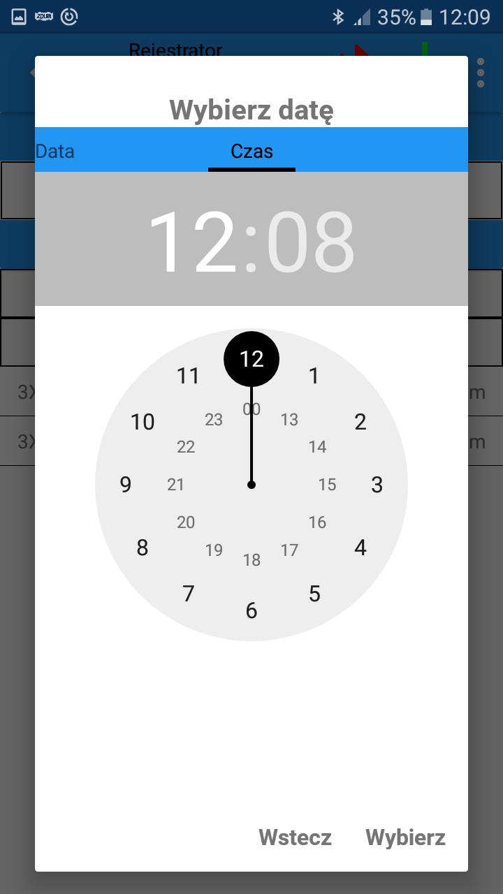 Siłowniki regulacyjne 3XI z aplikacją XIDrive Instrukcja Obsługi 9.6.1. Ustalenie zakresu pobieranych danych Po wybraniu z menu opcji Rejestrator pokazuje się ekran jak na Rys. R. Na początku należy ustalić interesujący nas przedziału czasu.