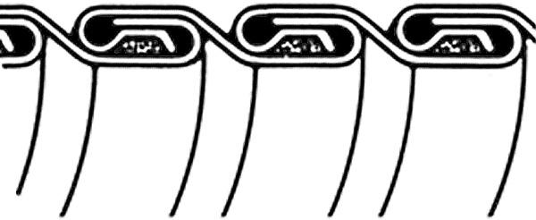 opaska wąż zwijany GRIPLOCK wąż zwijany INTERLOCK przecięcie Wąż GRIPLOCK w zależności od średnicy może występować w wersji utrzymującej kształt zagięcia